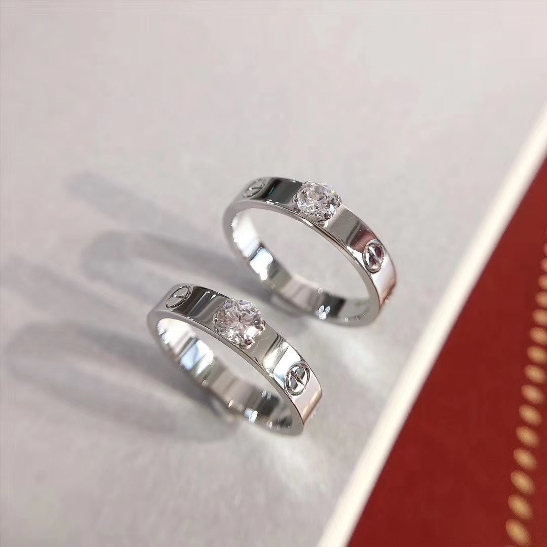 [Clara Jewels]LOVE RING 3.6MM 1 BIG DIAMOND