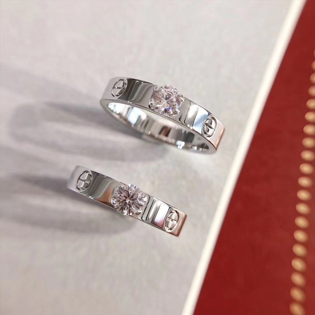 [Clara Jewels]LOVE RING 3.6MM 1 BIG DIAMOND