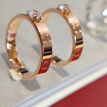 [Clara Jewels]LOVE RING 3.6MM 1 BIG DIAMOND