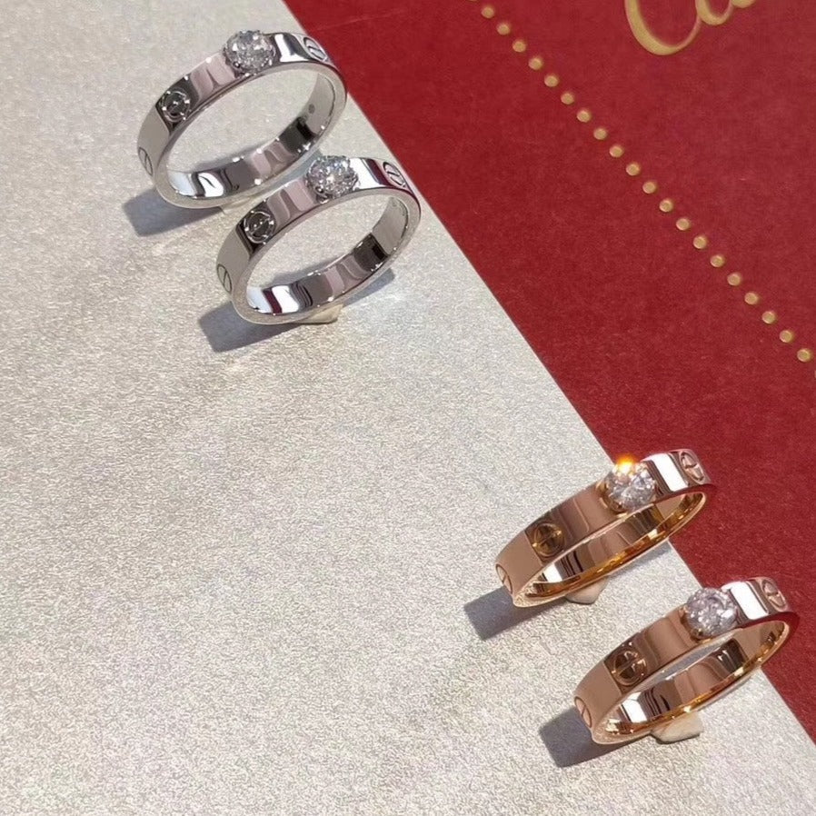 [Clara Jewels]LOVE RING 3.6MM 1 BIG DIAMOND