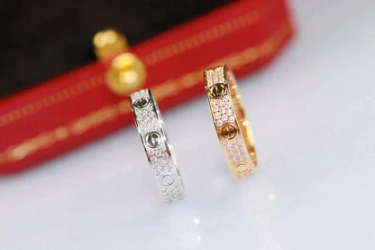 [Clara Jewels]LOVE RING 3.6MM DIAMOND PAVED