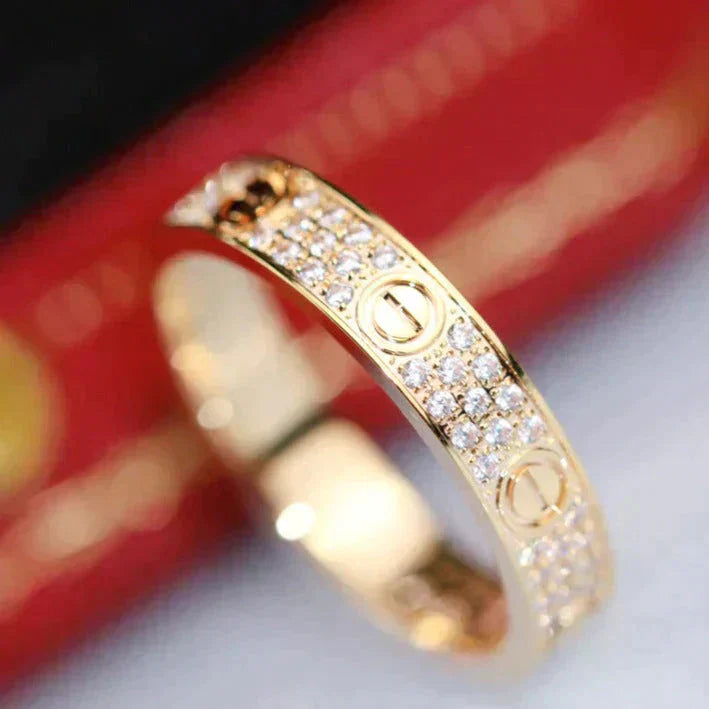 [Clara Jewels]LOVE RING 3.6MM DIAMOND PAVED