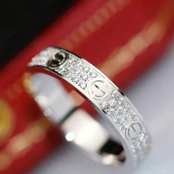 [Clara Jewels]LOVE RING 3.6MM DIAMOND PAVED