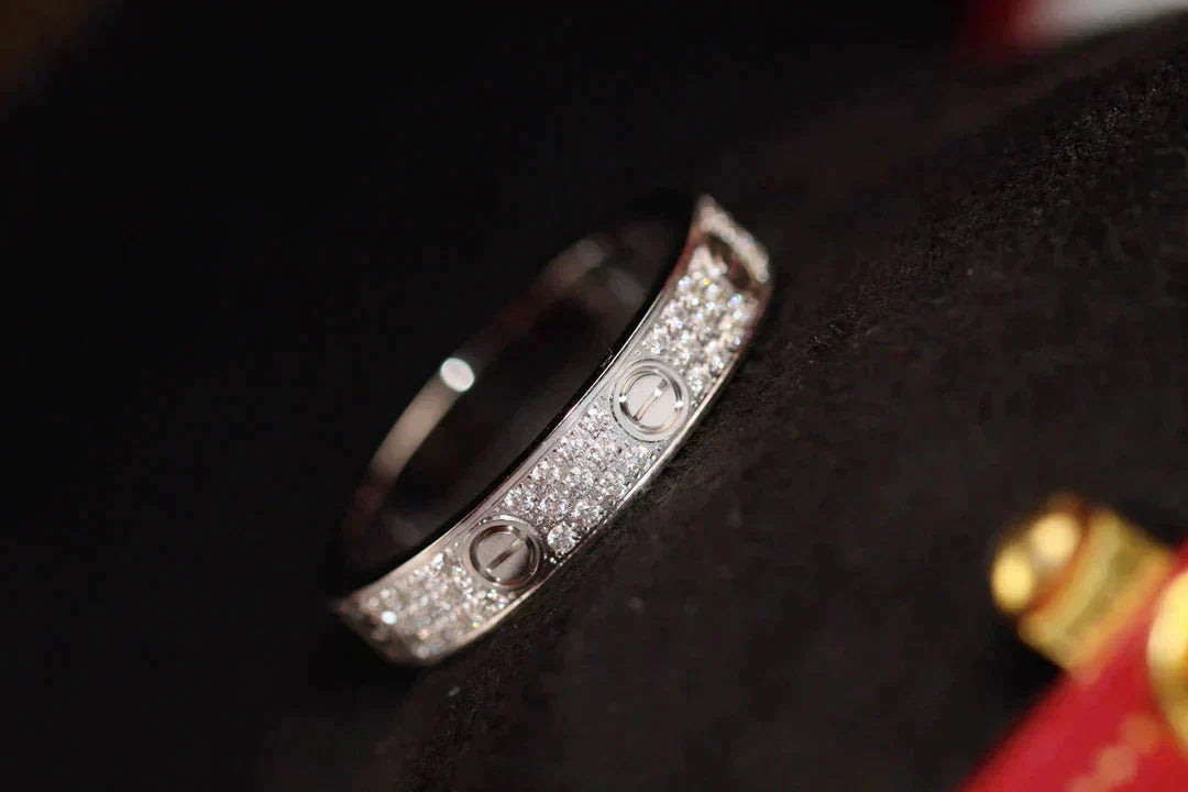 [Clara Jewels]LOVE RING 3.6MM DIAMOND PAVED