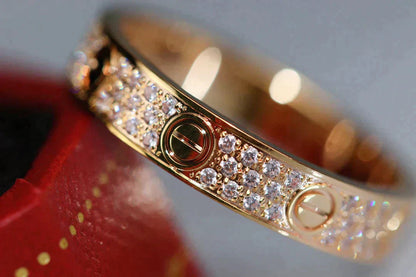 [Clara Jewels]LOVE RING 3.6MM DIAMOND PAVED