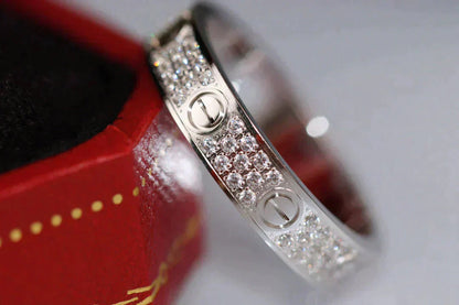 [Clara Jewels]LOVE RING 3.6MM DIAMOND PAVED