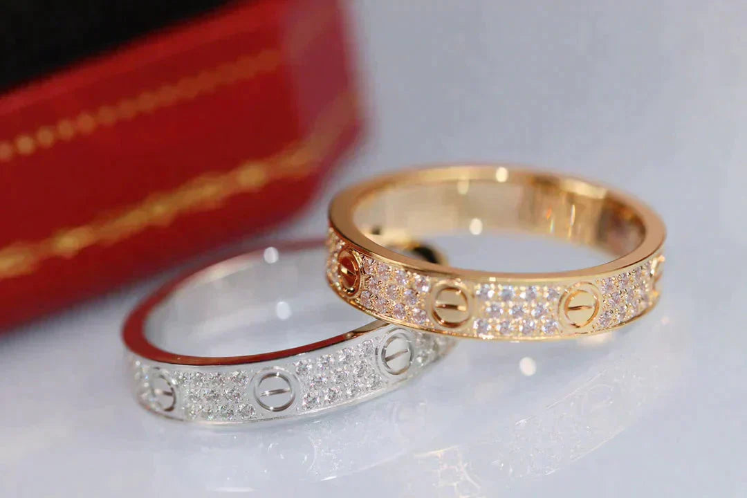 [Clara Jewels]LOVE RING 3.6MM DIAMOND PAVED