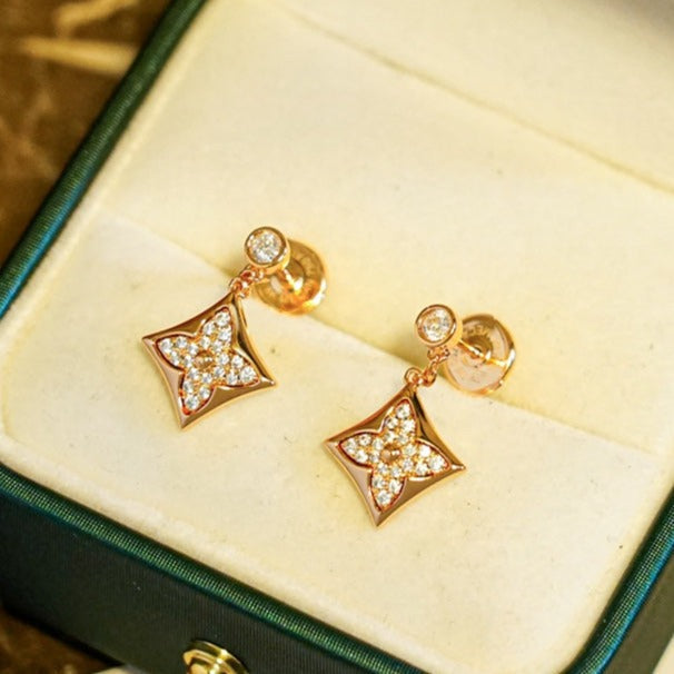 [Clara Jewels]STAR DIAMONDS EARRINGS GOLD