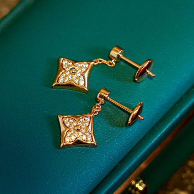 [Clara Jewels]STAR DIAMONDS EARRINGS GOLD