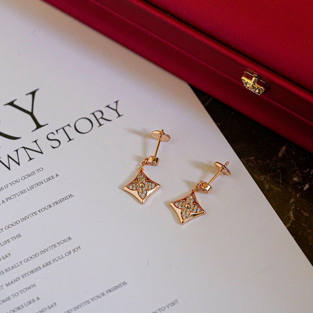 [Clara Jewels]STAR DIAMONDS EARRINGS GOLD