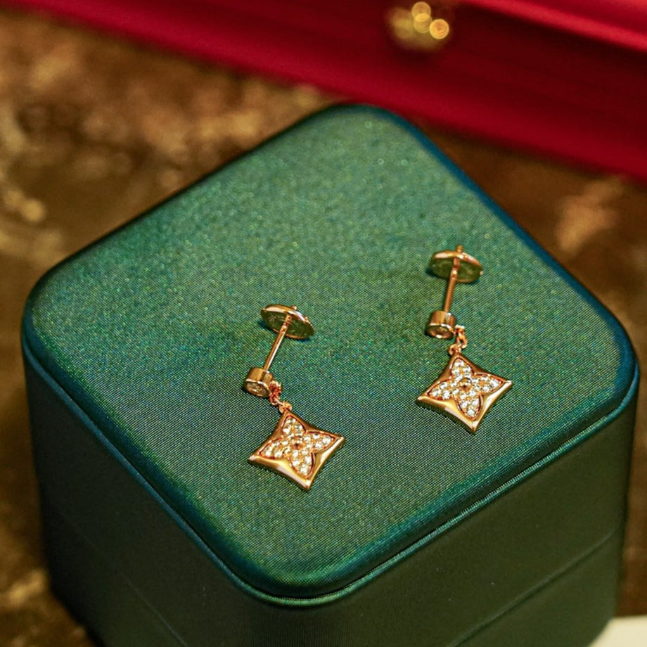 [Clara Jewels]STAR DIAMONDS EARRINGS GOLD
