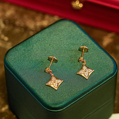[Clara Jewels]STAR DIAMONDS EARRINGS GOLD