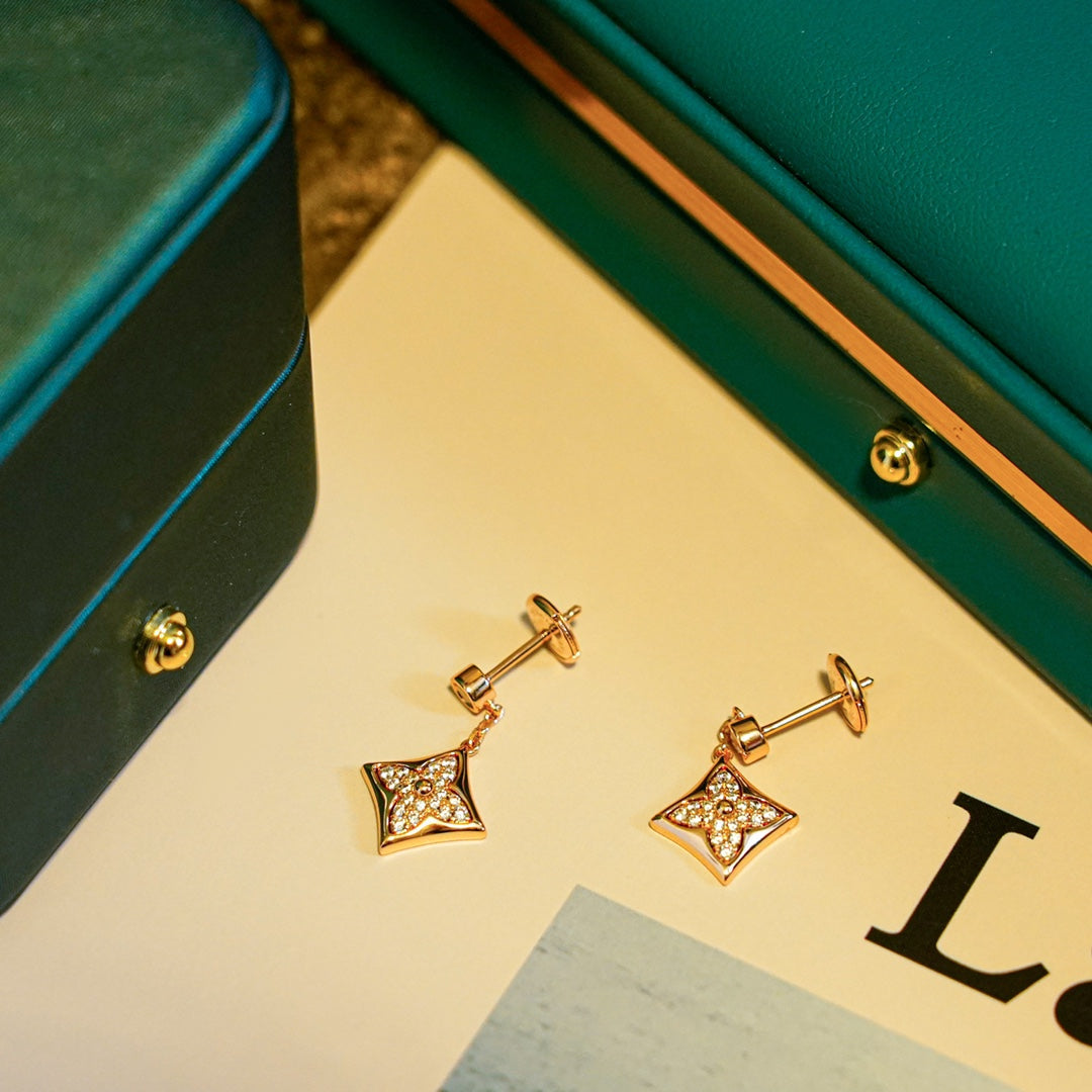[Clara Jewels]STAR DIAMONDS EARRINGS GOLD