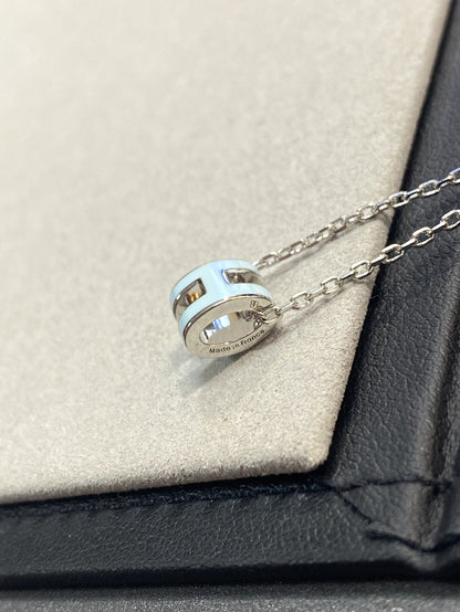 [Clara Jewels]POP H LIGHT BLUE NECKLACE
