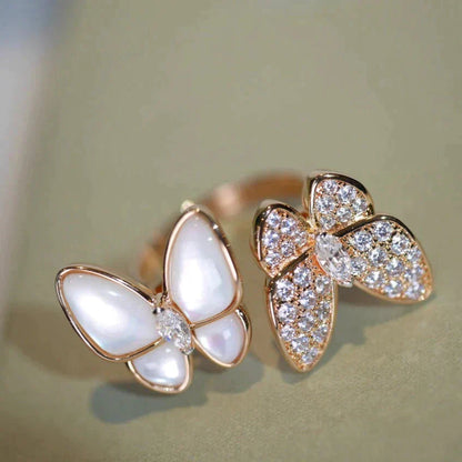 [Clara Jewels]TWIN BUTTERFLY DIAMOND MOP RING