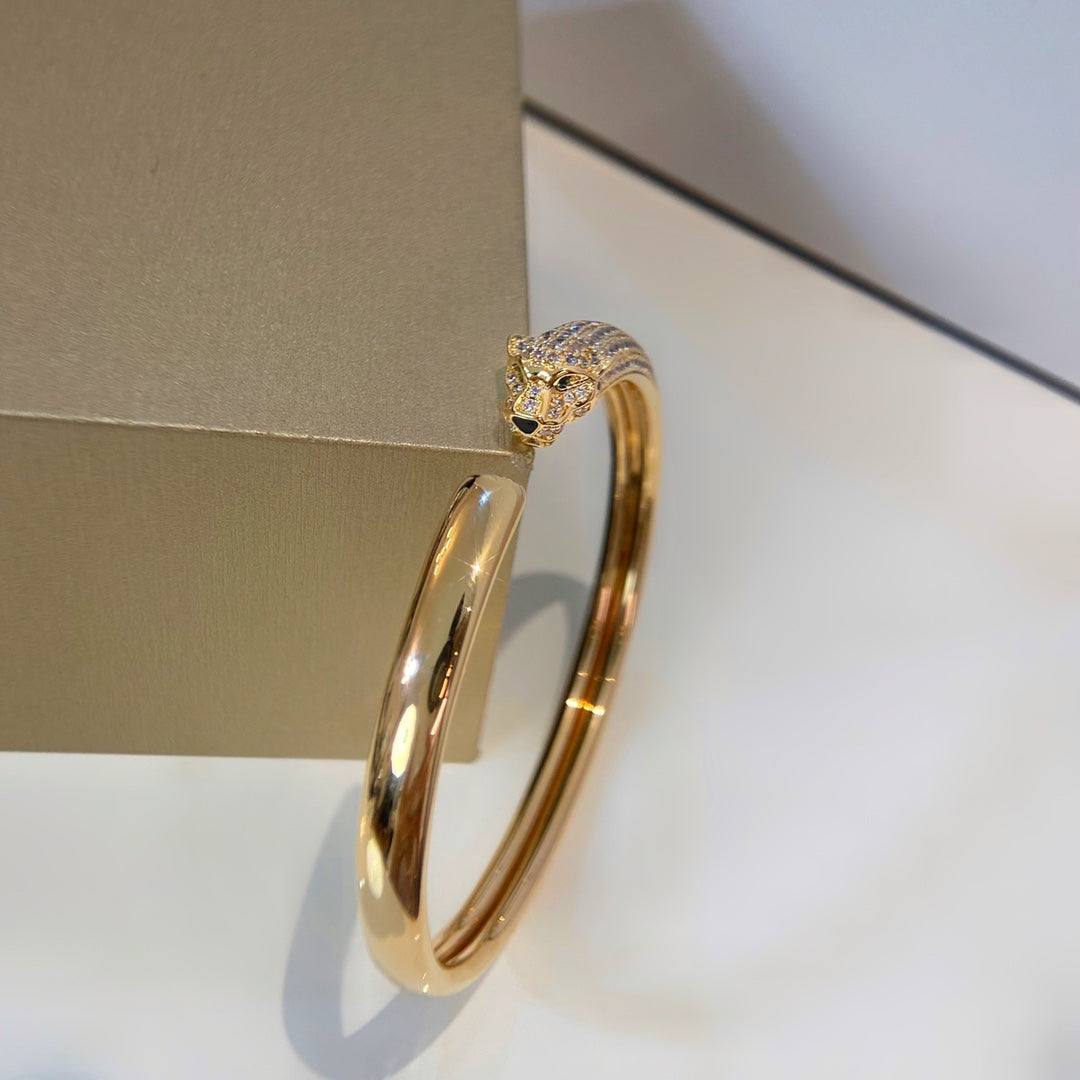 [Clara Jewels]PANTHERE GOLD DIAMOND OPEN BRACELET