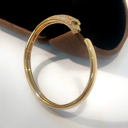[Clara Jewels]PANTHERE GOLD DIAMOND OPEN BRACELET