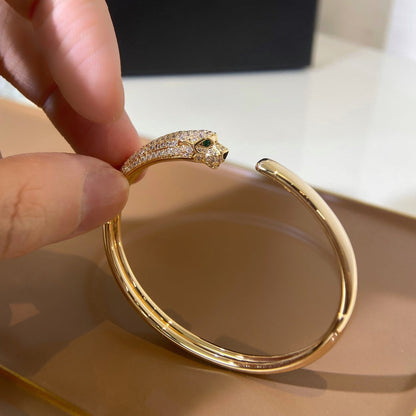 [Clara Jewels]PANTHERE GOLD DIAMOND OPEN BRACELET