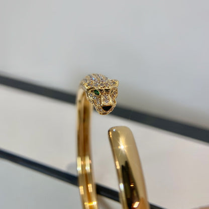 [Clara Jewels]PANTHERE GOLD DIAMOND OPEN BRACELET