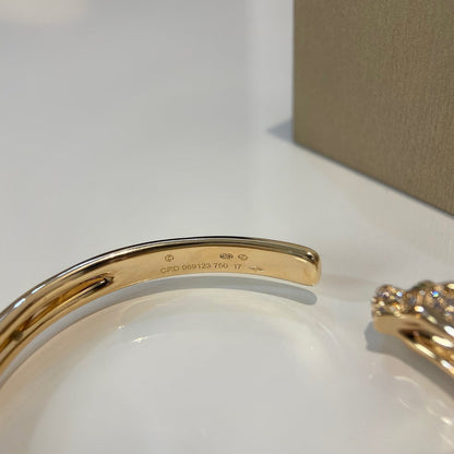 [Clara Jewels]PANTHERE GOLD DIAMOND OPEN BRACELET