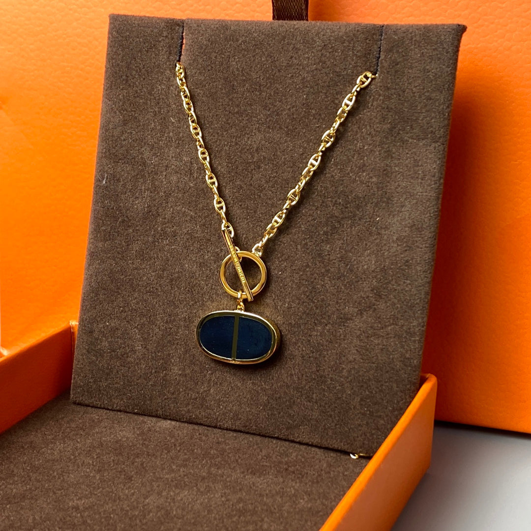 [Clara Jewels]CHAINE VERSO BLACK CERAMIC NECKLACE