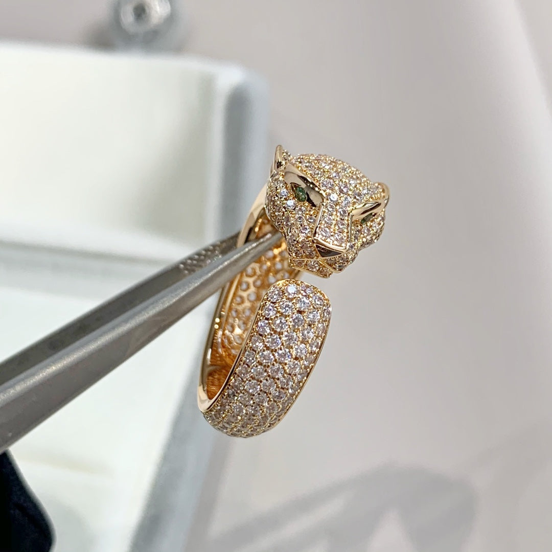 [Clara Jewels]PANTHERE PINK GOLD DIAMOND RING