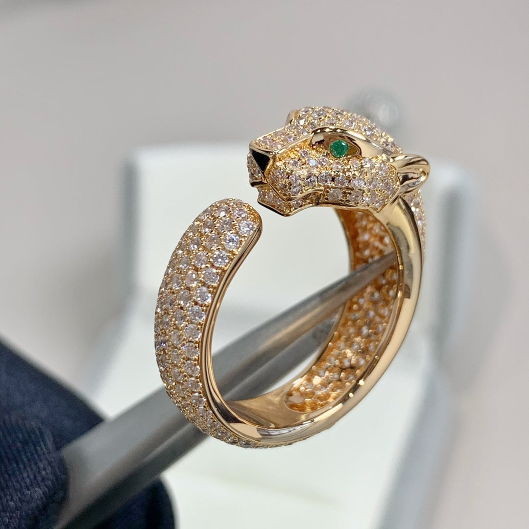 [Clara Jewels]PANTHERE PINK GOLD DIAMOND RING
