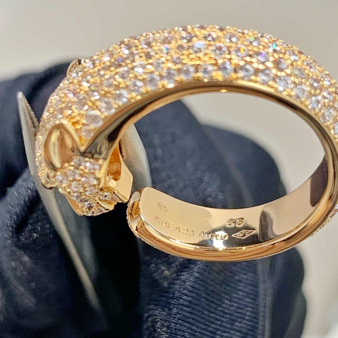 [Clara Jewels]PANTHERE PINK GOLD DIAMOND RING