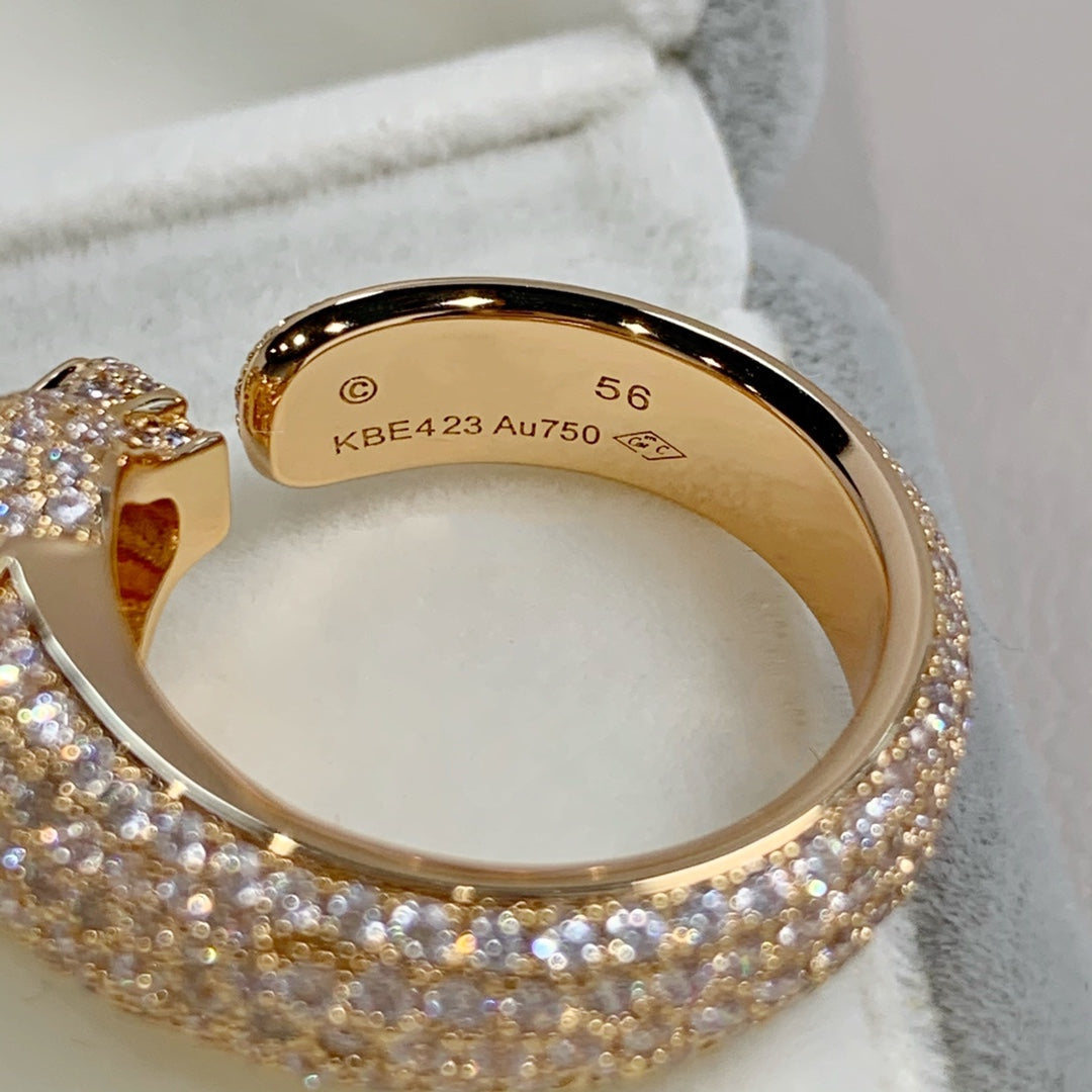 [Clara Jewels]PANTHERE PINK GOLD DIAMOND RING