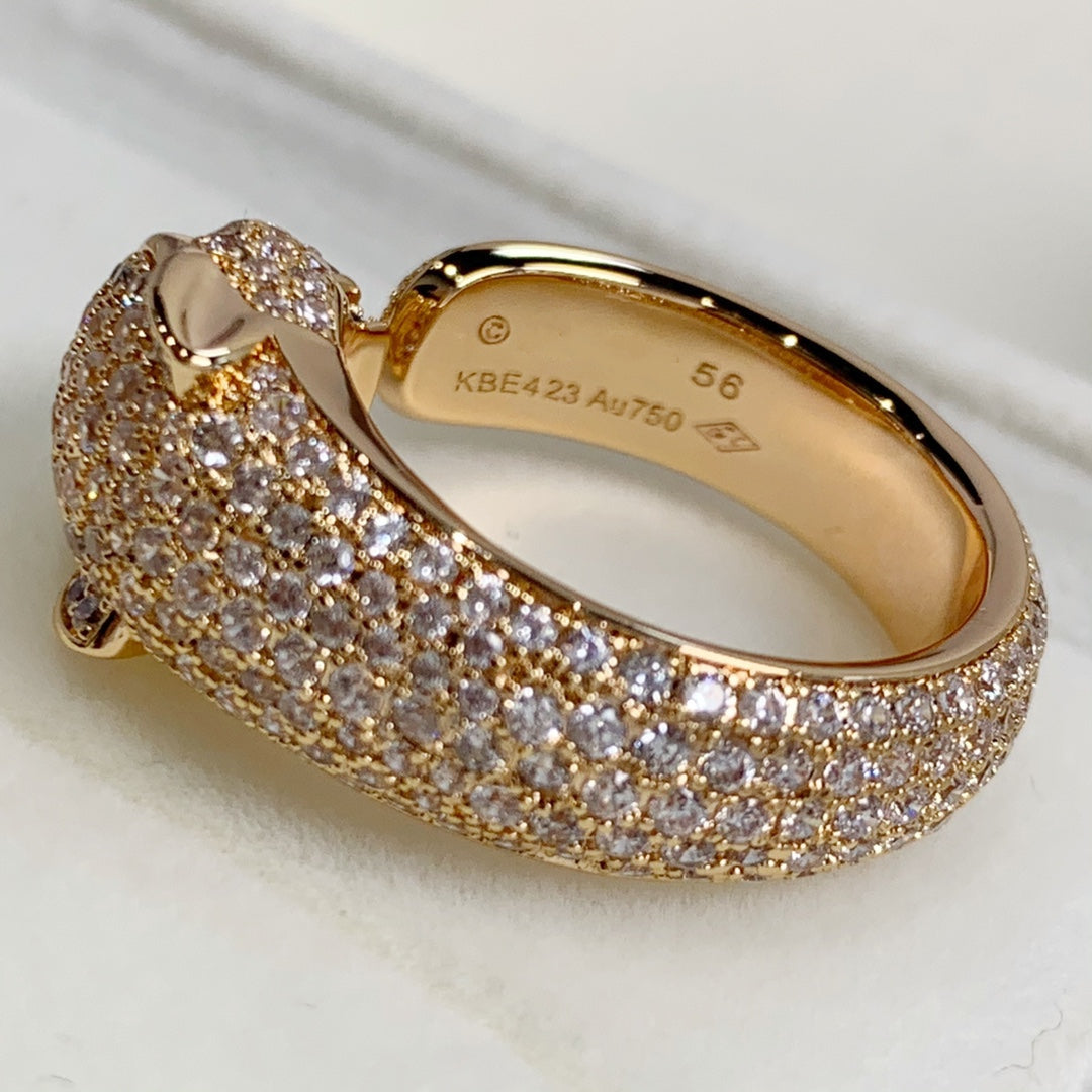 [Clara Jewels]PANTHERE PINK GOLD DIAMOND RING