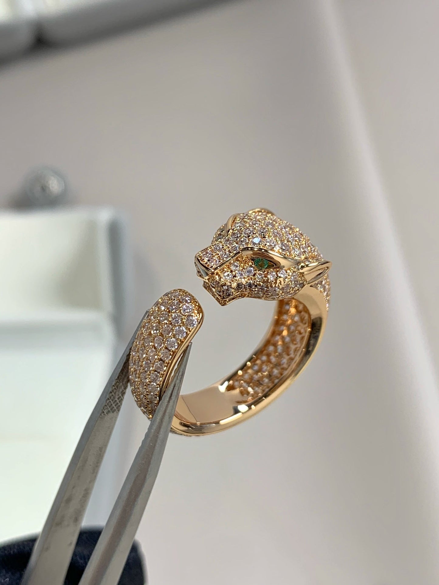 [Clara Jewels]PANTHERE PINK GOLD DIAMOND RING
