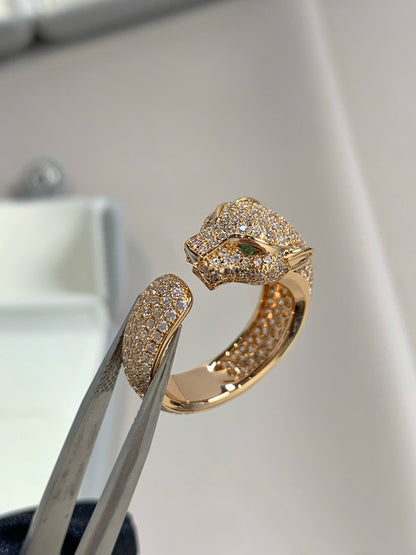 [Clara Jewels]PANTHERE PINK GOLD DIAMOND RING