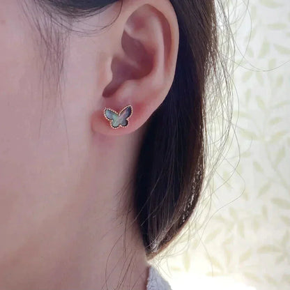 [Clara Jewels]BUTTERFLY DARK MOP  EARRINGS