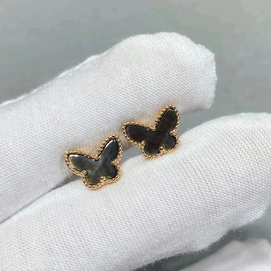 [Clara Jewels]BUTTERFLY DARK MOP  EARRINGS