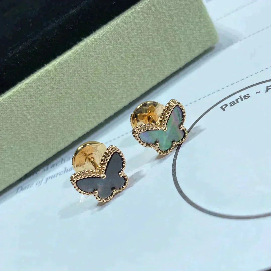 [Clara Jewels]BUTTERFLY DARK MOP  EARRINGS