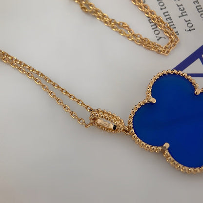 [Clara Jewels]CLOVER 25MM NECKLACE TURQUOISE ROSE GOLD