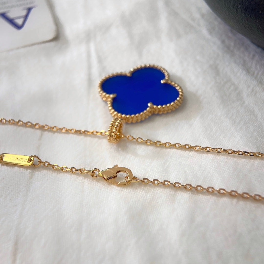 [Clara Jewels]CLOVER 25MM NECKLACE TURQUOISE ROSE GOLD