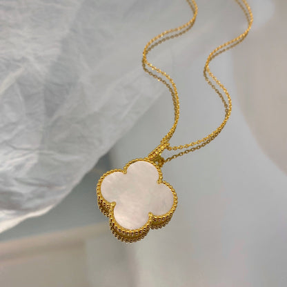 [Clara Jewels]CLOVER 25MM MOP LARGE PENDANT NECKLACE