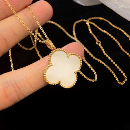 [Clara Jewels]CLOVER 25MM MOP LARGE PENDANT NECKLACE