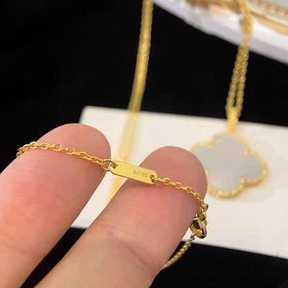 [Clara Jewels]CLOVER 25MM MOP LARGE PENDANT NECKLACE