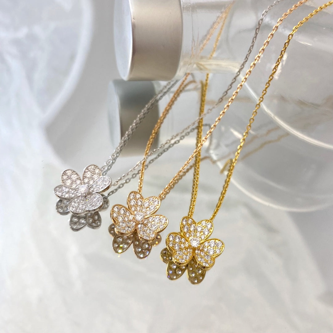 [Clara Jewels]FLOWER DIAMOND NECKLACE