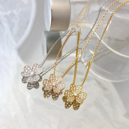 [Clara Jewels]FLOWER DIAMOND NECKLACE