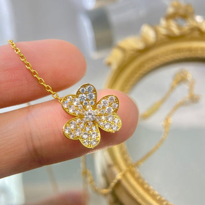 [Clara Jewels]FLOWER DIAMOND NECKLACE
