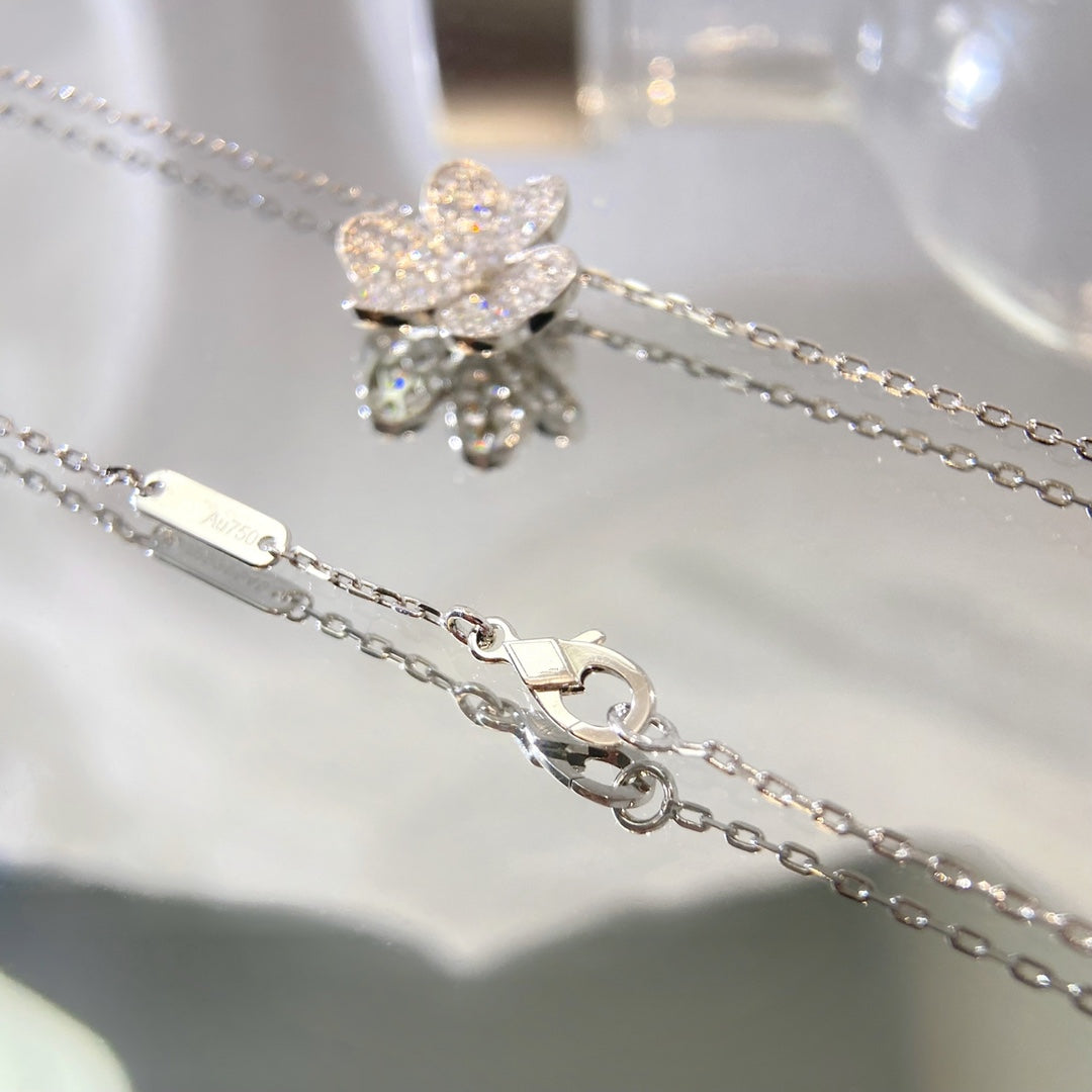 [Clara Jewels]FLOWER DIAMOND NECKLACE