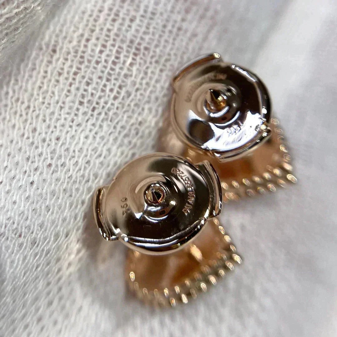 [Clara Jewels]HEART CARNELIAN STUD EARRINGS
