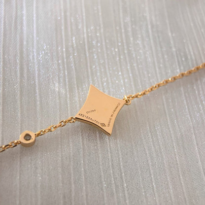 [Clara Jewels]COLOR STAR CARNELIAN PINK GOLD DIAMOND BRACELET