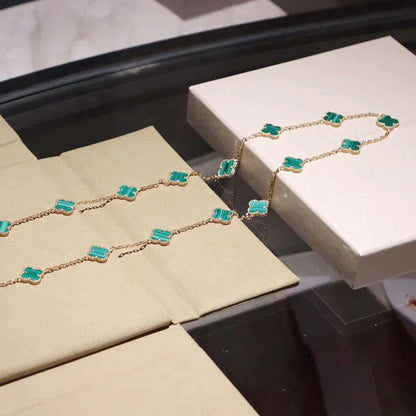 [Clara Jewels]CLOVER 20 MOTIFS MALACHITE GOLD