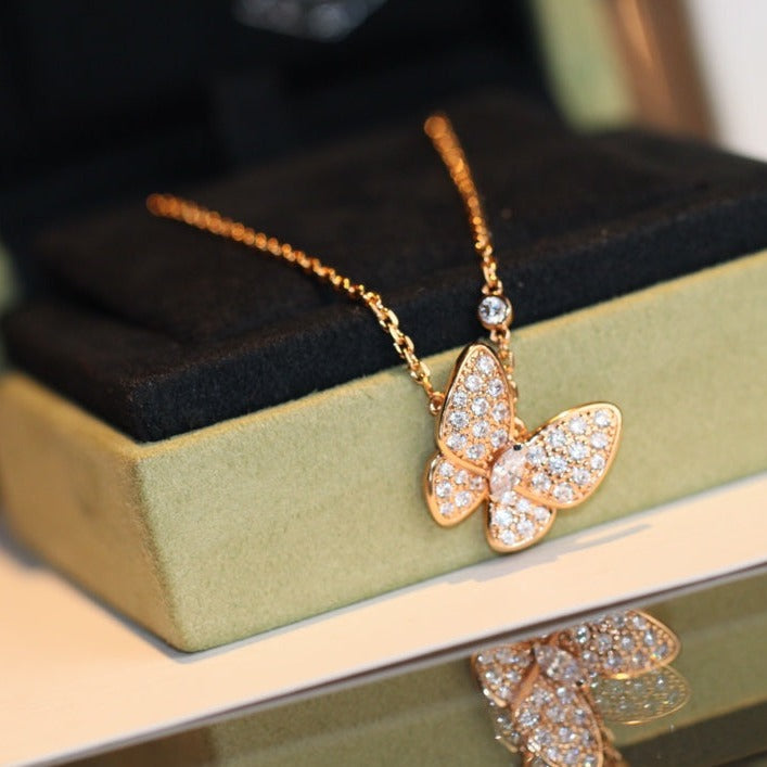 [Clara Jewels]BUTTERFLY DIAMOND NECKLACE