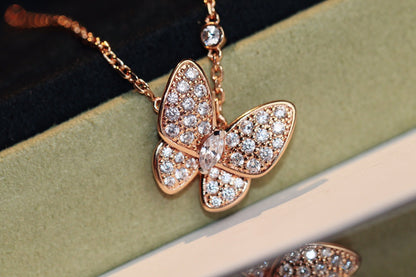 [Clara Jewels]BUTTERFLY DIAMOND NECKLACE