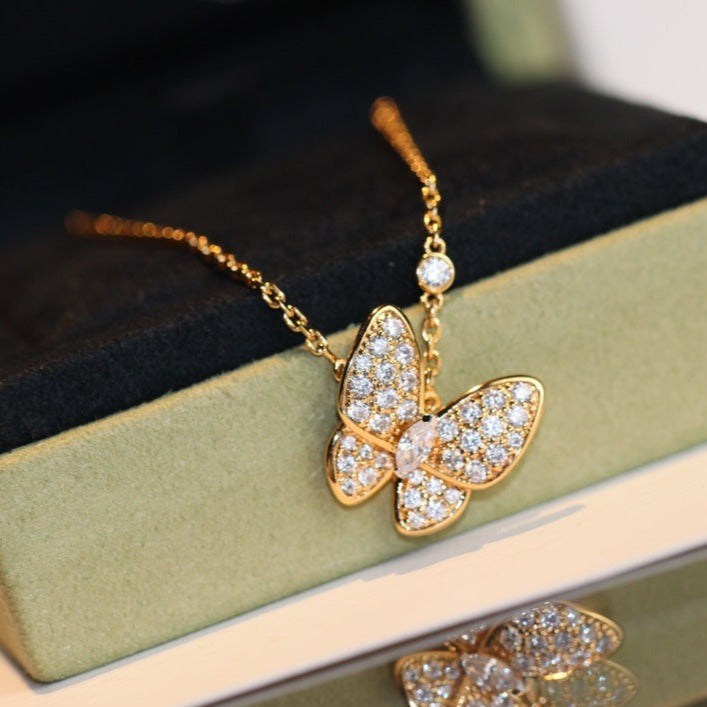 [Clara Jewels]BUTTERFLY DIAMOND NECKLACE